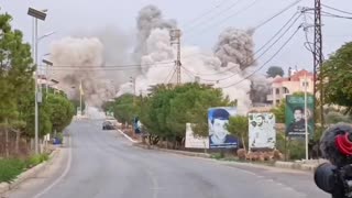 Footage published by Lebanese media shows an Israeli airstrike in the southern town of Tayr Debba.