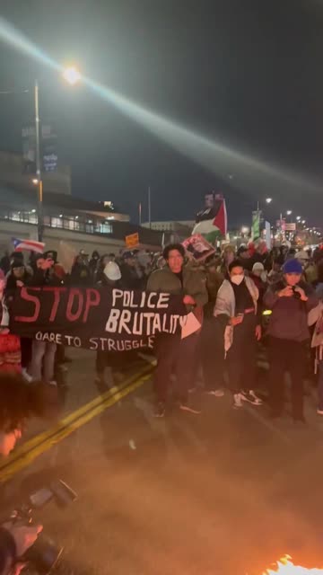 Scumbags are burning American flag in downtown LA