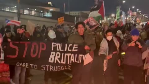 Scumbags are burning American flag in downtown LA