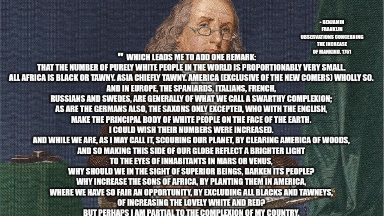 1751 Benjamin Franklin Observations Concerning the Increase of Mankind (1)