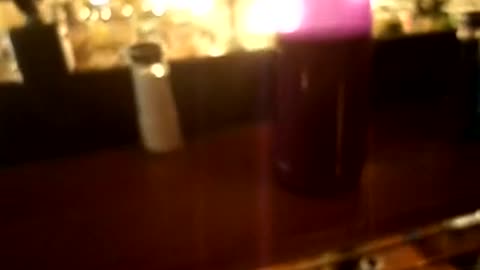 Fiddle band at Whole Foods! Trying to see if liquid in thermous will move from the bass