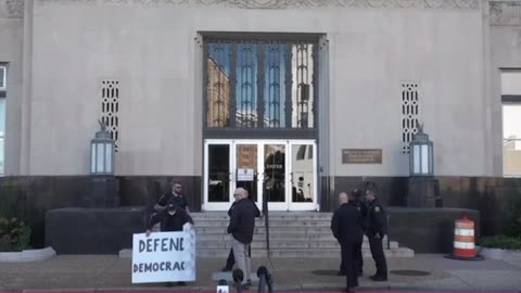 Big Tish has one fan outside the courthouse today