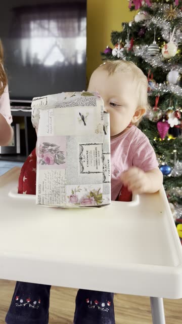 Big Sister Cornelia Helps Baby Kayla Open Presents 🥹🎁
