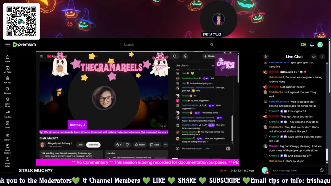 TRISHA TALKS YOUTUBE LIVE RECORDING 10/10/25
