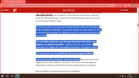 'Bíblia dos escravos', a edição da Igreja Anglicana para colônias.mp4