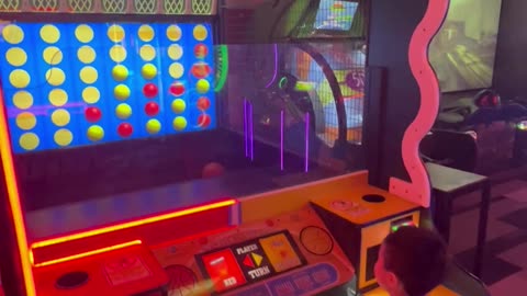 Connect Four Basketball With My Little Brother