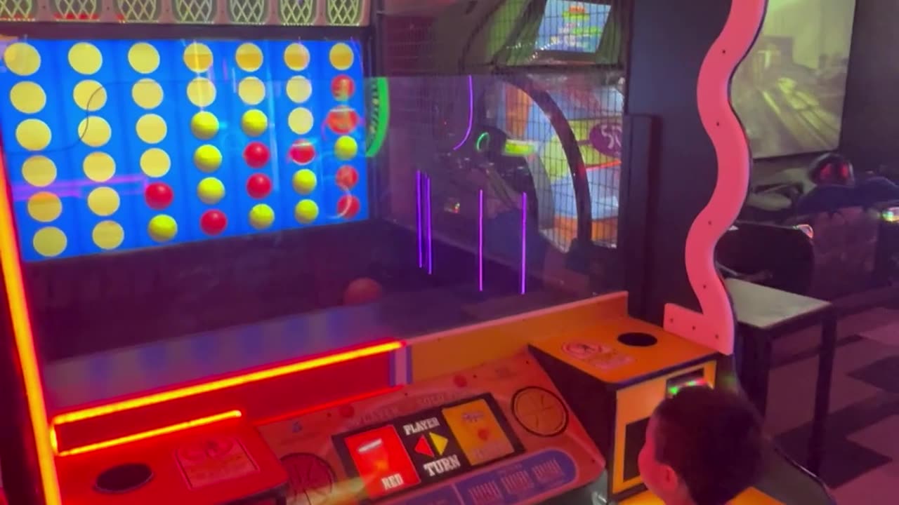 Connect Four Basketball With My Little Brother
