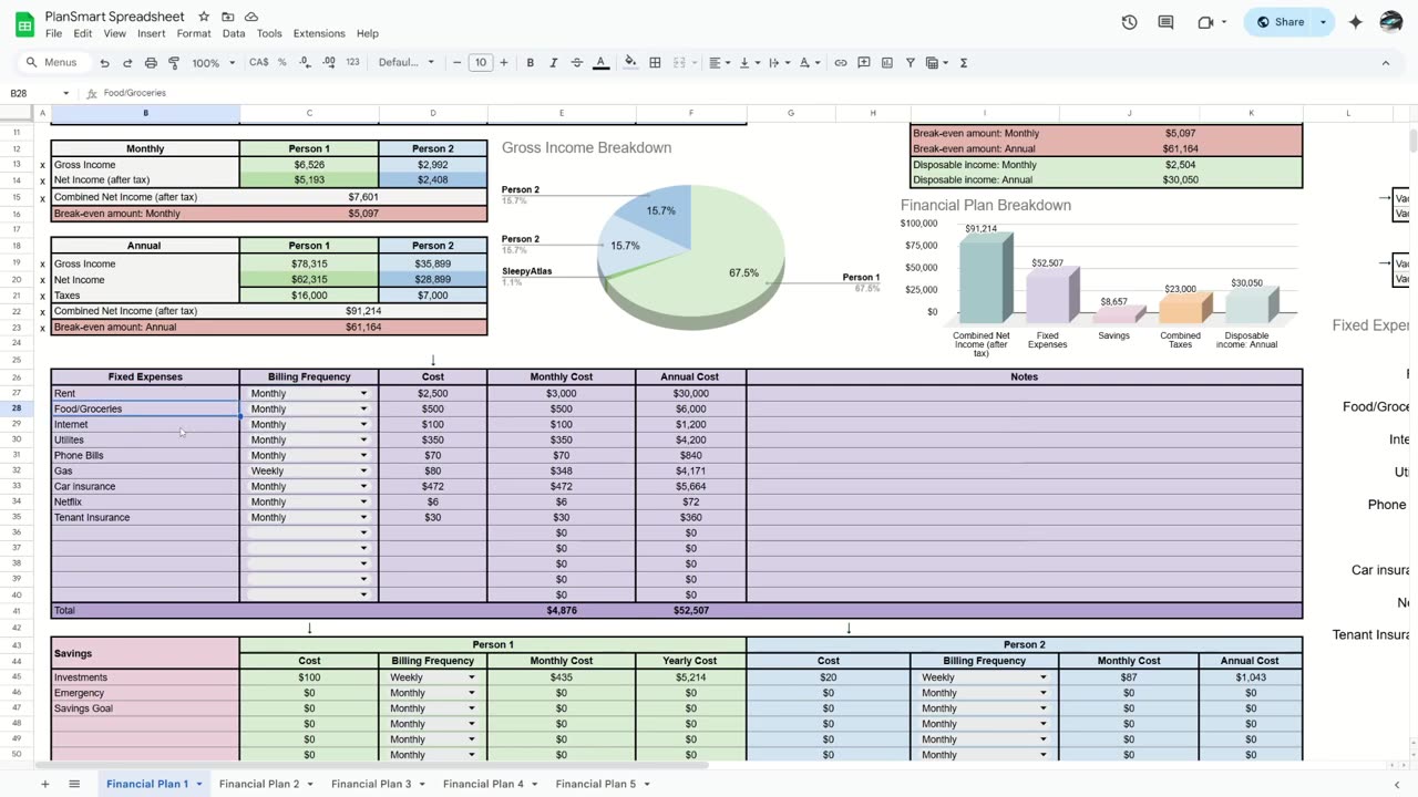 PlanSmart | The Ultimate Budgeting and Financial Planning Tool for Couples | Your Essential Planner