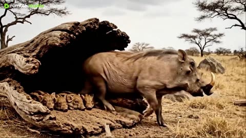 Life a Million Years Ago | A primitive family was retaliated for stealing a small wild boar!