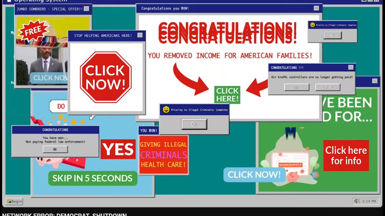 NETWORK ERROR: DEMOCRAT_SHUTDOWN