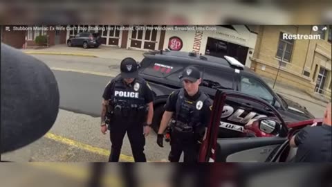 Crazy ex Wife stalks ex husband to police department: COP Cam