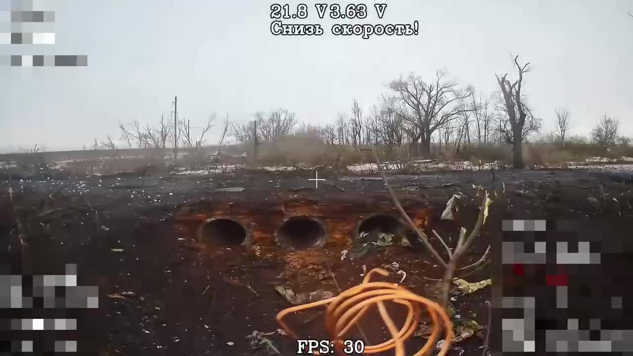 Russian drone destroys Ukrainian soldiers hiding inside a pipe