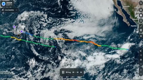 Miran Rubin - Hurricane Gilma 2024 / Hurricane Hone 2024 / Tropical Storm Hector 2024 - ZoomEarth 1