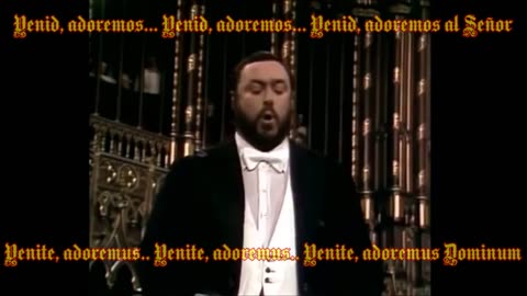 LUCIANO PAVAROTTI - Adeste Fideles (Subtítulos español-latín) Notre Dame 1978