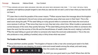 From Matt 13 The Parable of the Sower