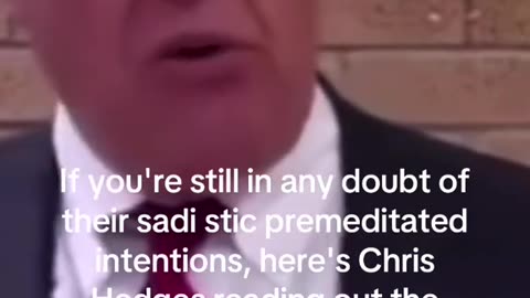 CHRIS HEDGES CALLS OUT ISRAELI'S