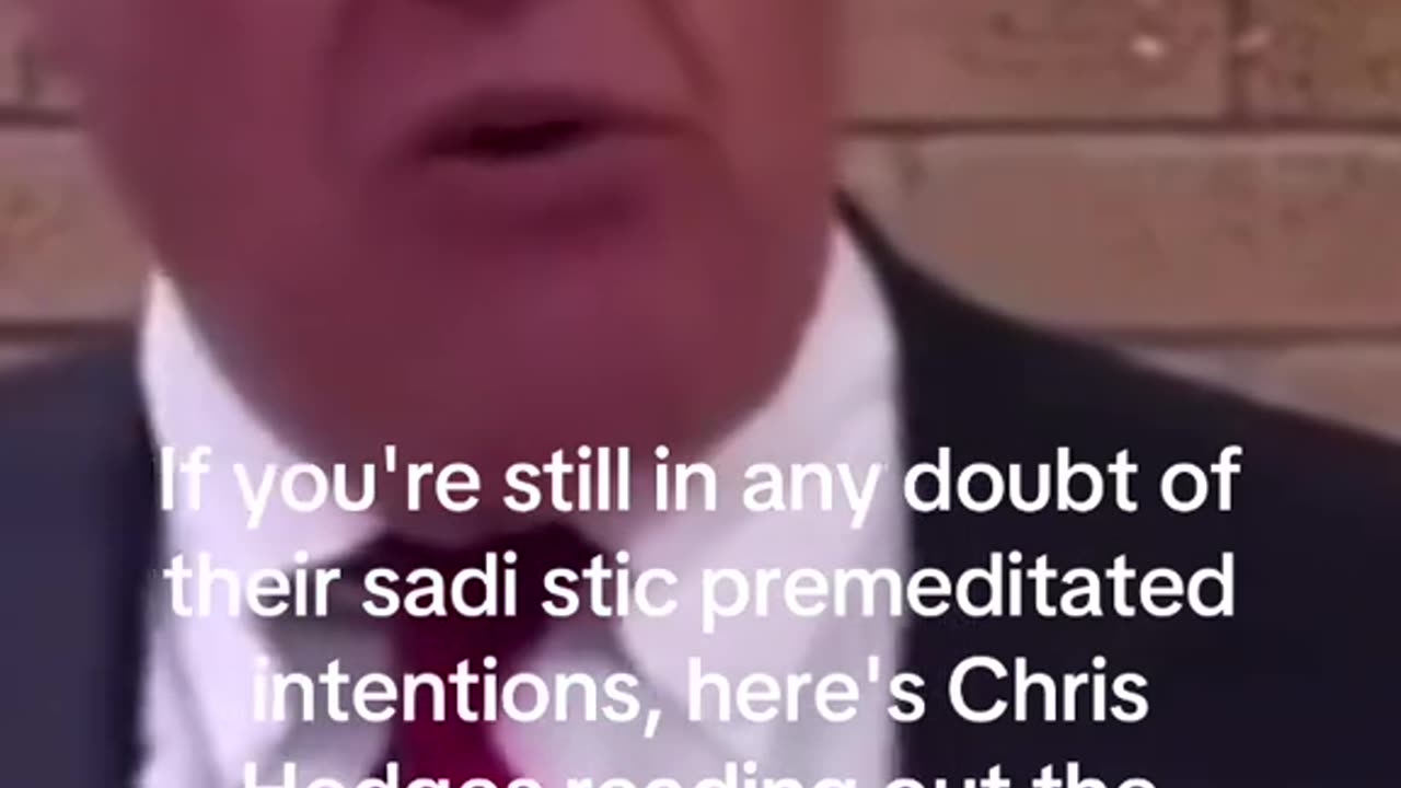 CHRIS HEDGES CALLS OUT ISRAELI'S