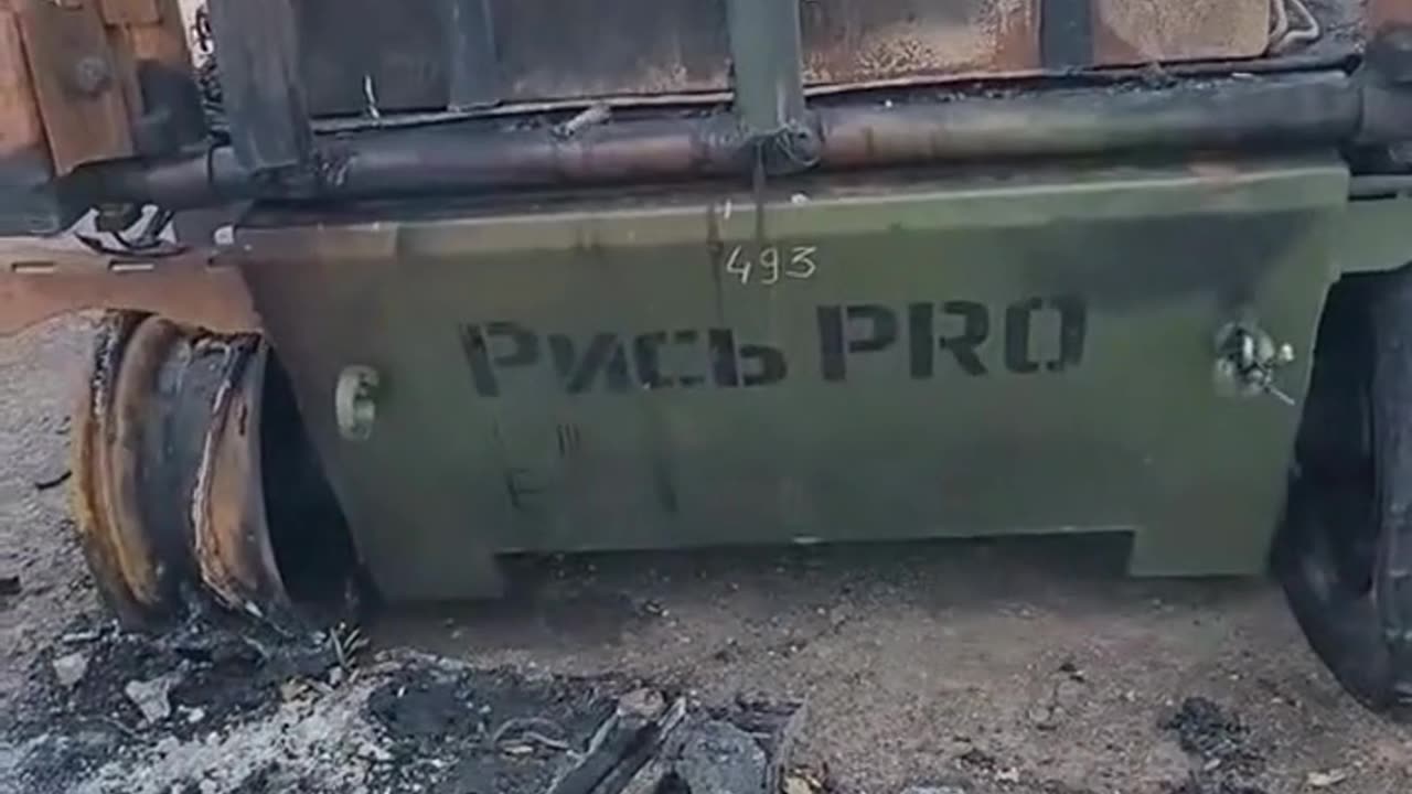 The destroyed "Ris Pro" robotic platform