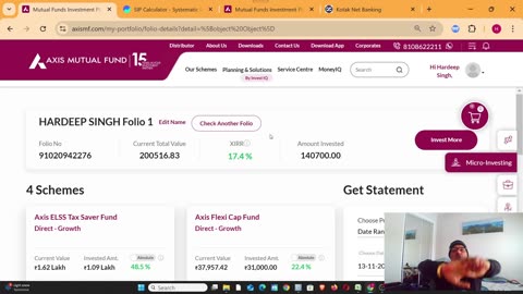 500 Weekly & Monthly SIP in Axis Bank Next 50 Index Mutual FUND How to Register Automatic Payment