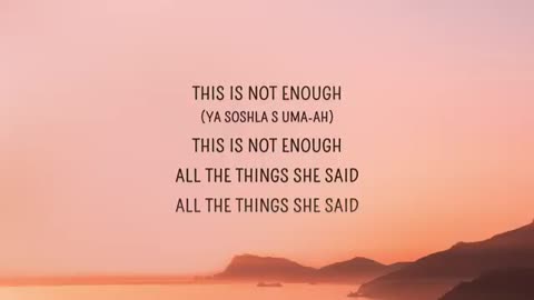 Tatu- All The Things She Said( LYRICS)