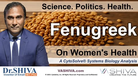 Dr.SHIVA™ LIVE: Fenugreek on Women's Health @CytoSolve® Systems Analysis