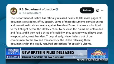 BREAKING: NEW EPSTEIN DOCS RELEASED