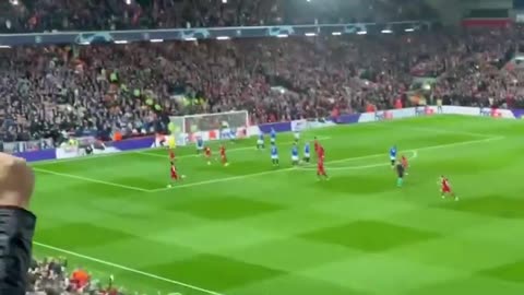 Liverpool vs Rangers. Goal Mo Salah. UEFA Champions League 2022