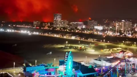 Santa Monica From Sky 😮😮🤲🔥