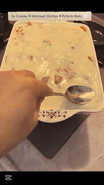 So Creamy & Delicious! Chicken & Potato Bake 🤍