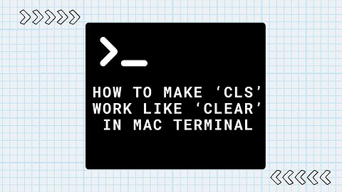 💻 how to make 'cls' work like 'clear' on mac terminal