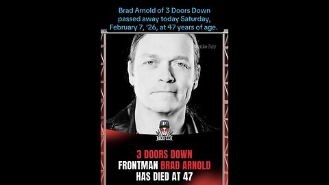 Brad Arnold of 3 Doors Down passed away today Saturday, February 7, ‘26, at 47 y/o