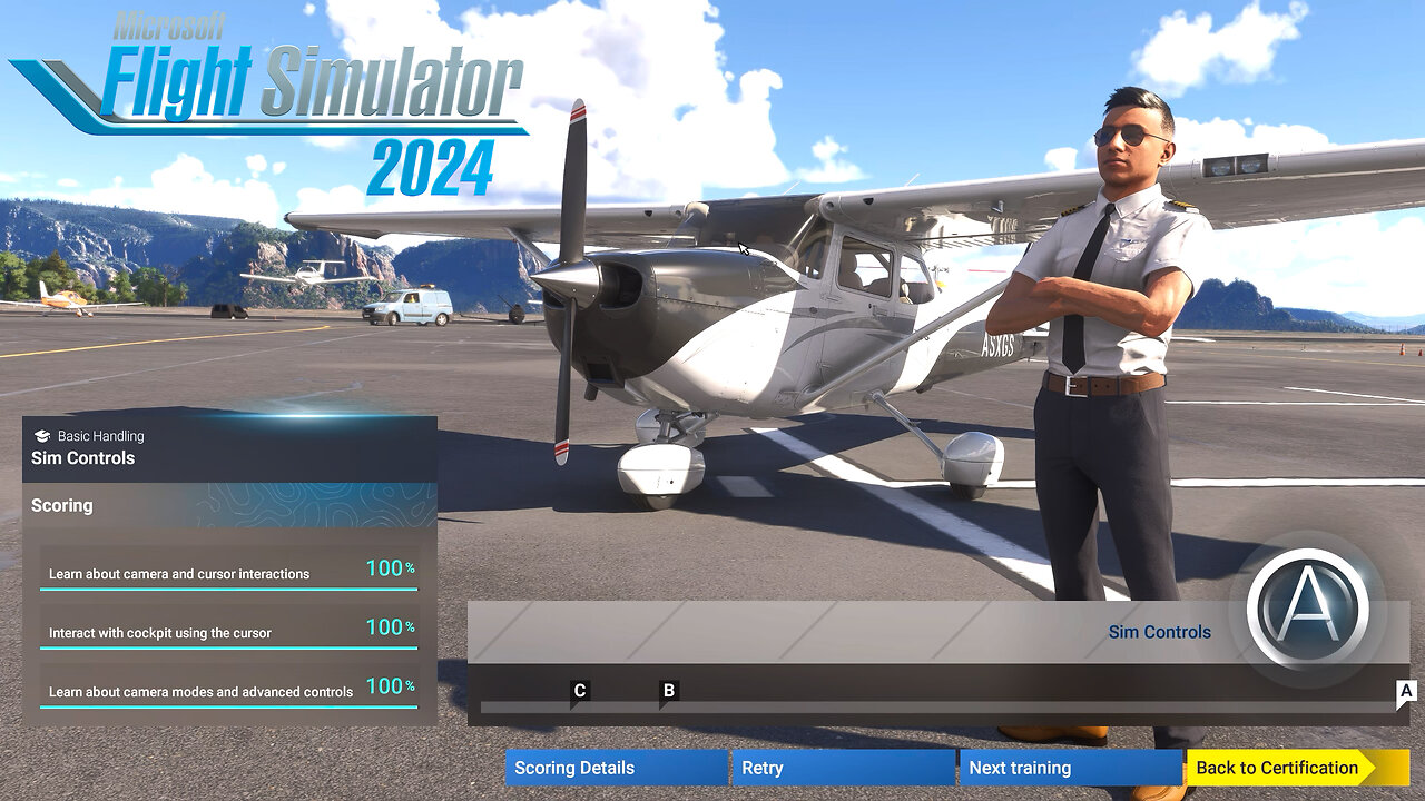 Microsoft Flight Simulator 2024 (PC) - Career: PPL Airplane Training - Sim Controls (Rank A)