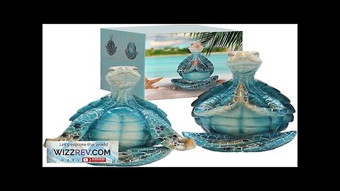 Sea Turtle Meditation Yoga Decor Sea Turtle Meditating Coastal Beach Decorations Zen Review