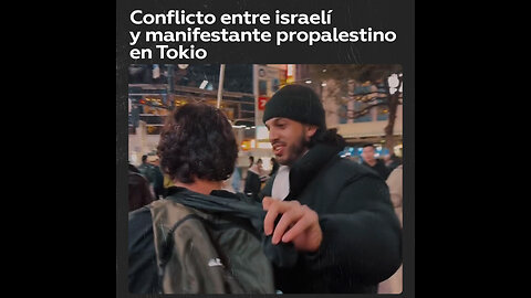 Fuerte enfrentamiento entre un israelí y un manifestante propalestino en la capital de Japón