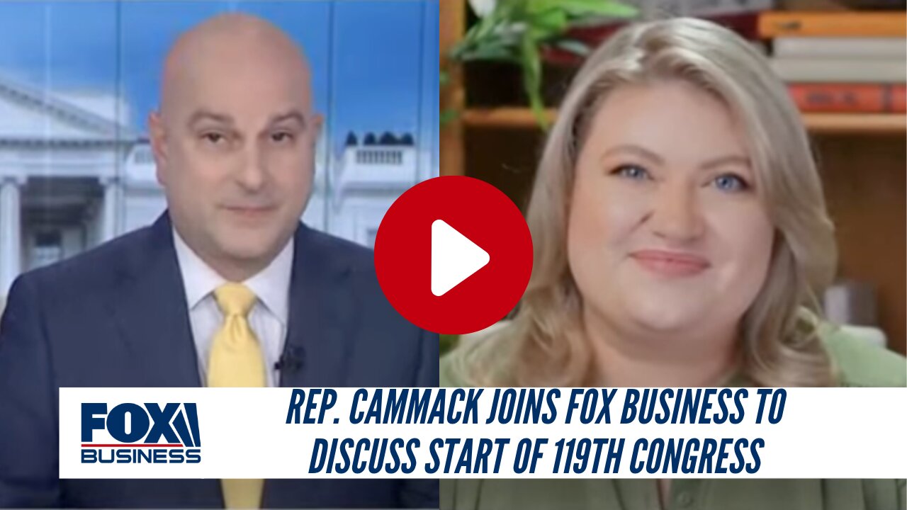 Rep. Cammack Joins Fox Business To Discuss Start Of 119th Congress