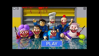 WATER NIGHTMARE MODE! BARRY'S FAMILY NEEDS HELP! And BECAME the POLICE PLAYERS #Roblox #obby