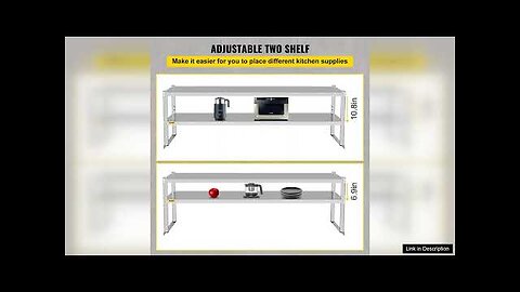 VEVOR Double Overshelf Double Tier Stainless Steel Overshelf 72 in Length x Review