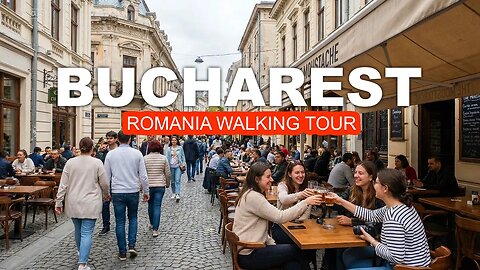 Bucharest, Romania walking tour 4K 60 FPS. The most UNDERESTIMATED country in Europe!