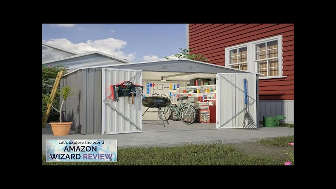 EMKK 10x8 FT Sheds & Outdoor StorageOutdoor Storage Shed Large Metal Tool Review