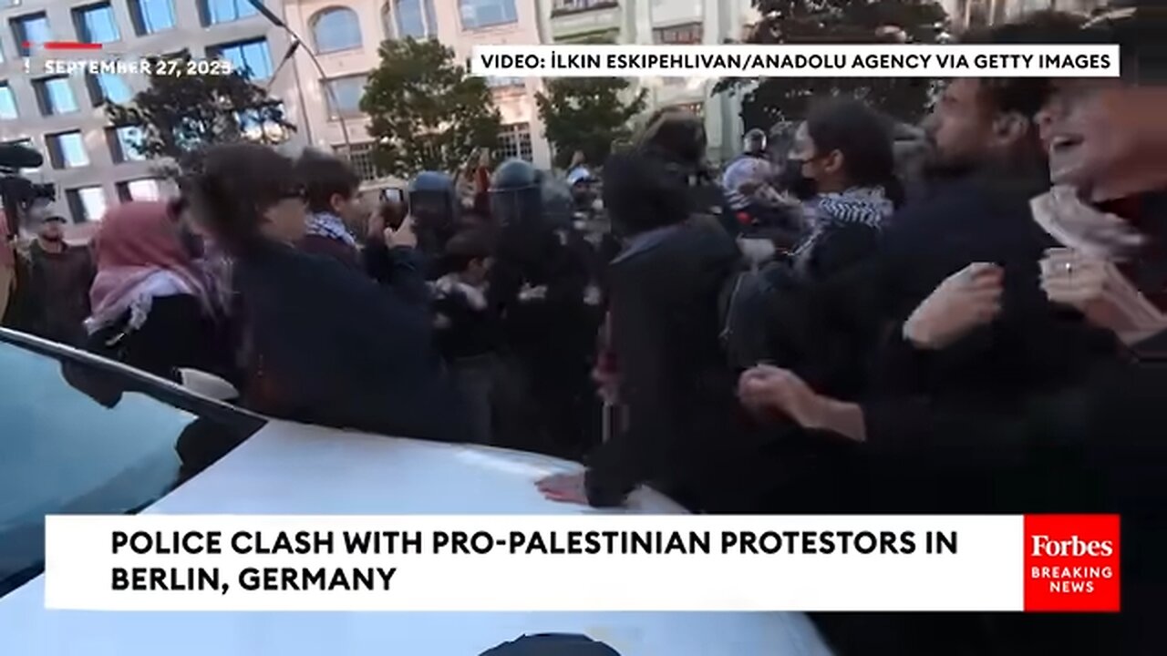 Police Clash With Pro-Palestinian Protestors In Berlin, Germany