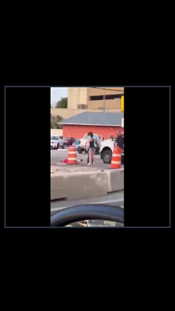 Pizza delivery road rage - Cowboy smashes pizza dude and goes to jail