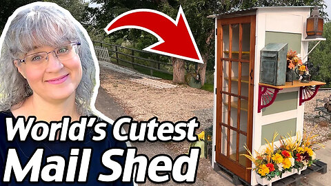 Watch Me Build the Worlds Cutest Mail Shed Out of Scrap Doors!