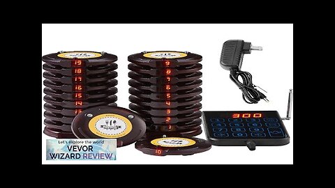 VEVOR Restaurant Pager System Wireless 500m Long Range Lineup Waiting Queue Signal Review