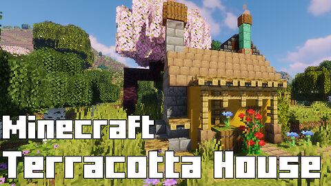 Crafting a Vibrant Terracotta House in Minecraft - Colorful Build Tutorial