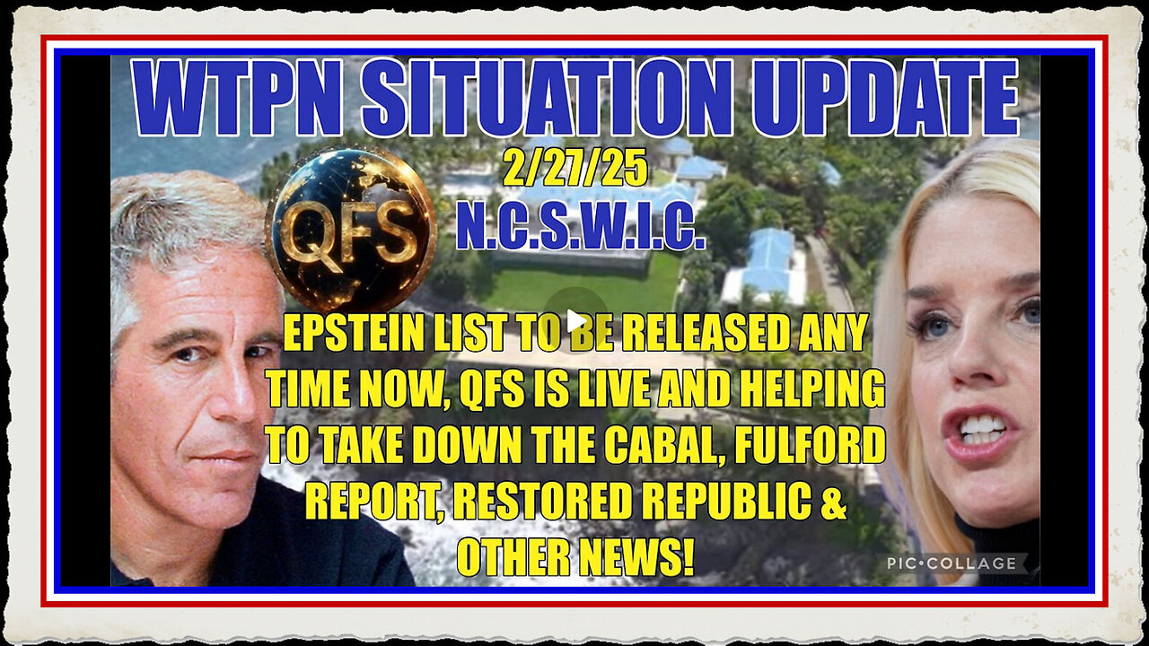 EPSTEIN ISLAND LIST, QFS LIVE, DOGE, FULFORD REPORT, VAIDS 2025 MORE.