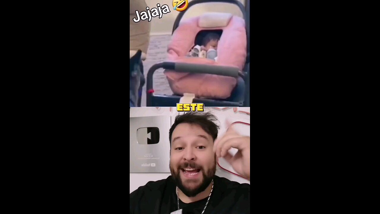 Este #perrito esta ancioso por que su bebé juegue con el 🤣