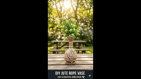 ZERO COST DIY! Stunning Jute Rope Flower Vase from Cardboard