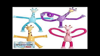 Kids Suction Cup Toys Variety Shape Stretch Tube Stress Relief Telescopic Giraffe Review