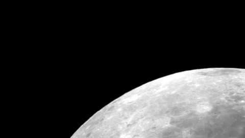 Moon in telescope 4K real time video