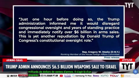 LE SATANISTE TRUMP ENVOIE ENCORE PLUS DE FINANCEMENT À IS-RA-HELL SANS L'ACCORD DU CONGRÈS